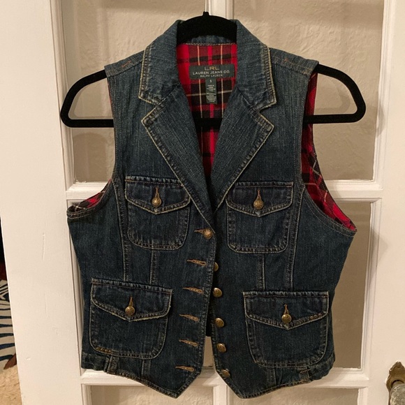 Lauren Jeans co. Ralph Lauren denim vest - Picture 1 of 11